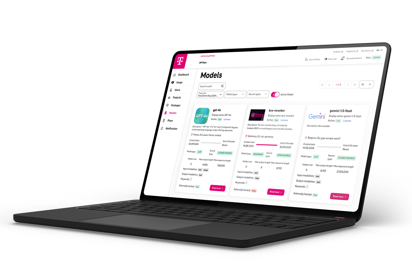Das Self-Service-Portal von LLM Serving